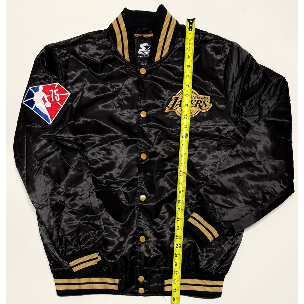 Starter Black Label Los Angeles Lakers NBA 75th Anniversary Satin Jacket Mens L